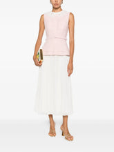 Load image into Gallery viewer, Pink Boucle W/Lace Collar Midi Dress