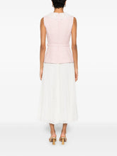 Load image into Gallery viewer, Pink Boucle W/Lace Collar Midi Dress
