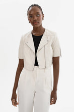 Load image into Gallery viewer, Kirsi Leather Crop Jacket