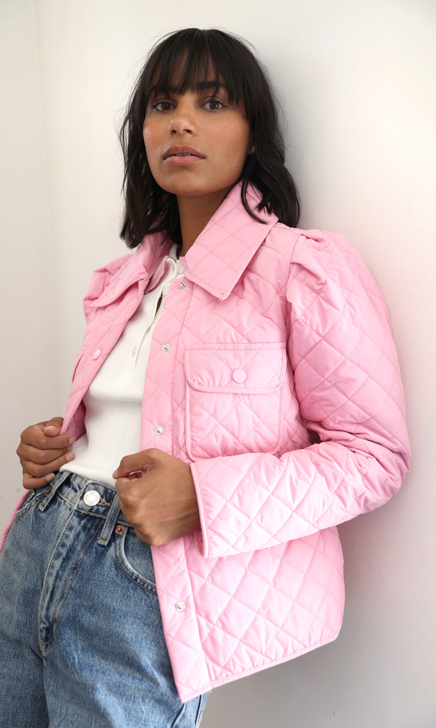 Puff Sleeve Quilted Jacket