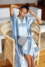 Load image into Gallery viewer, Emerson Caftan Cerulean Long
