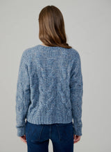 Load image into Gallery viewer, Marled Cable Crew Neck Sweater
