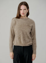 Load image into Gallery viewer, Relaxed Fit Saddle Crew Neck Sweater
