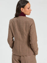 Load image into Gallery viewer, Houndstooth Jacket with Suede Collar
