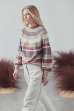 Load image into Gallery viewer, Mock Neck Striped Sweater
