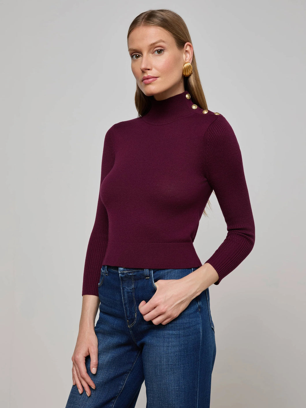 Kamdyn Crop Mock Neck