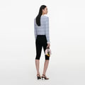 Load image into Gallery viewer, Check Knit Beaded Jacket
