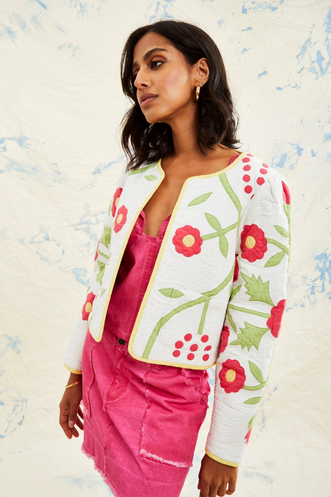 Flower Quilted jacket