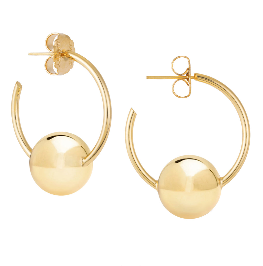 Ball Hoop Earrings
