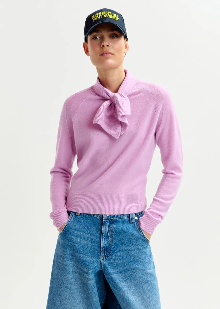 Cashmere Sweater with Bowtie