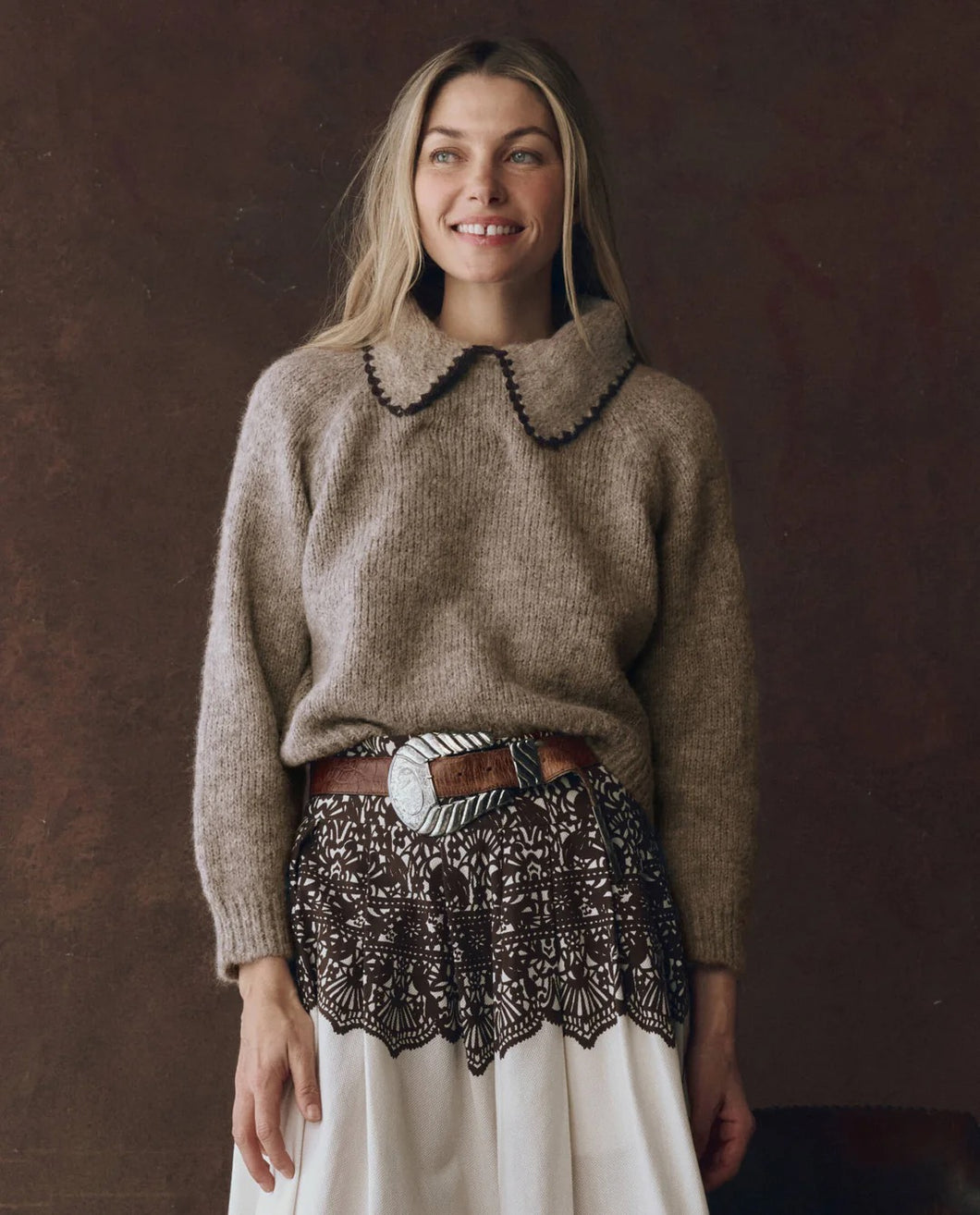 Crochet Collar Pullover