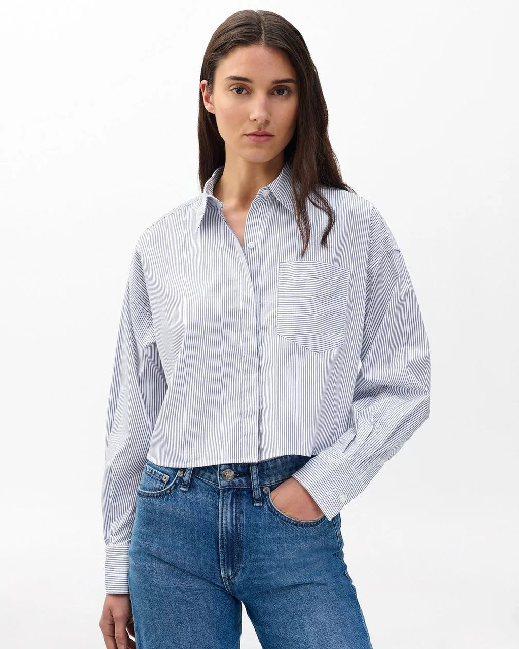 Marin Crop Striped shirt