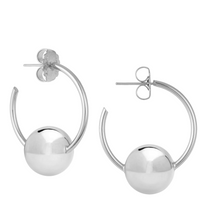 Load image into Gallery viewer, Ball Hoop Earrings
