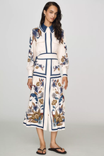 Load image into Gallery viewer, Golden Nature Belted Midi Dress
