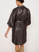 Load image into Gallery viewer, Kate Belted Vegan Leather Dress
