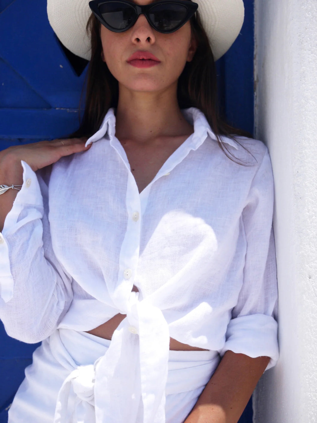 Tie Linen Blouse