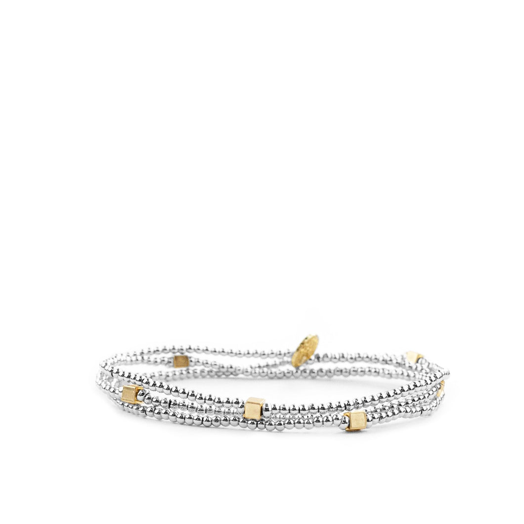 Tri Cube Mini Beaded Stretch