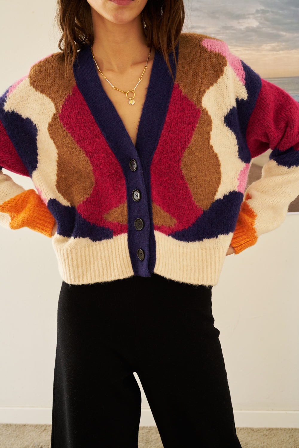 Intarsia Multi color sweater