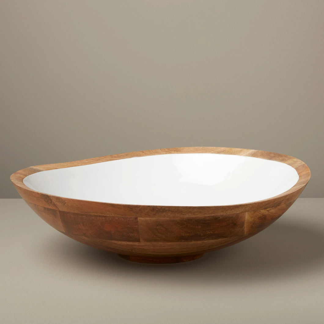 wood/enamel bowl
