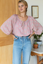 Load image into Gallery viewer, Lucy Blouse -Rose/Tan Cheetah
