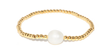 Load image into Gallery viewer, Mini Metal Beaded Pearl Bracelet
