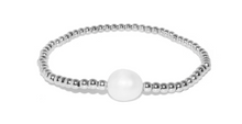 Load image into Gallery viewer, Mini Metal Beaded Pearl Bracelet
