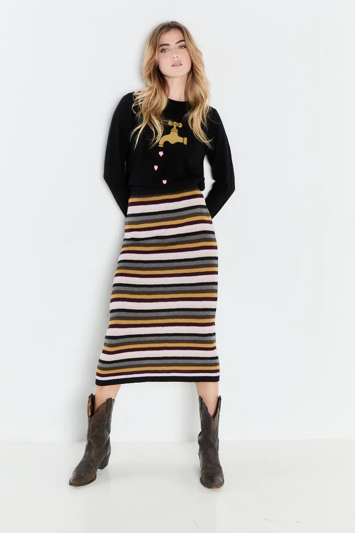 Well Versed Striped Skirt